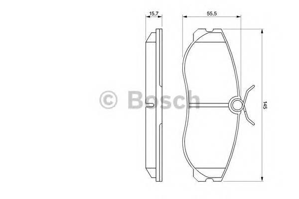 BOSCH 0 986 424 204 Комплект тормозных колодок,