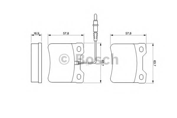 BOSCH 0 986 494 000 Комплект гальмівних колодок,