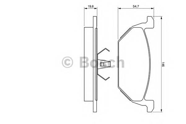 BOSCH 0 986 424 364 Комплект гальмівних колодок,