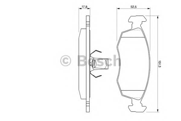 BOSCH 0 986 424 554 Комплект гальмівних колодок,