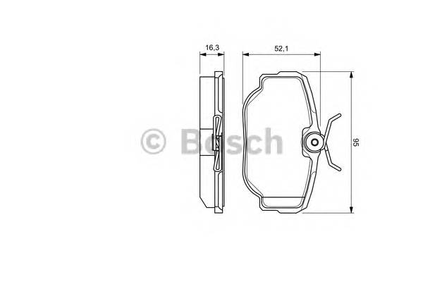 BOSCH 0 986 424 564 Комплект тормозных колодок,