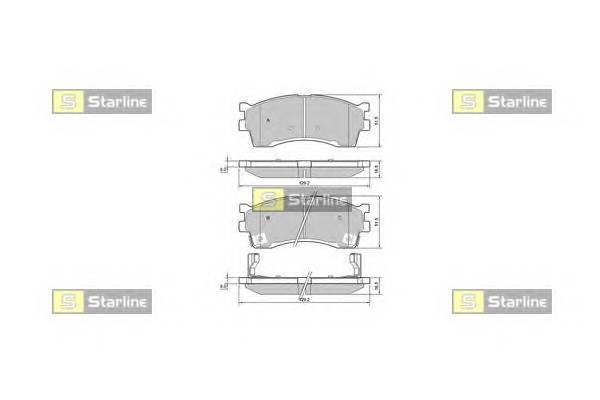 STARLINE BD S401 Гальмiвнi колодки, к-кт.