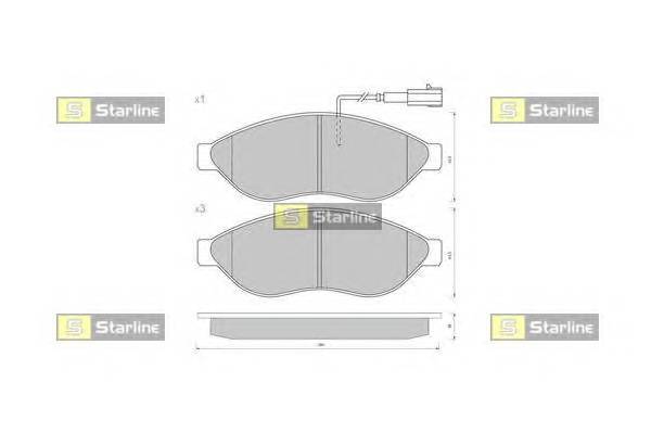 STARLINE BD S847P Гальмiвнi колодки, к-кт.