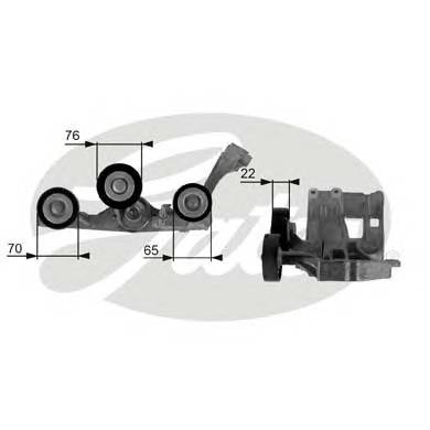 GATES T38429 Натяжной ролик, поликлиновой