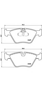 BREMBO P 06 022 Комплект тормозных колодок,