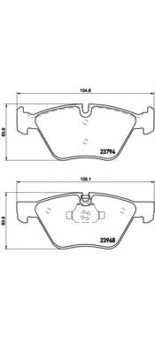 BREMBO P 06 036 Комплект тормозных колодок,