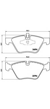 BREMBO P 06 040 Комплект гальмівних колодок,