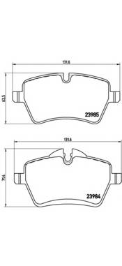 BREMBO P 06 051 Комплект тормозных колодок,