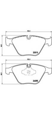 BREMBO P 06 055 Комплект тормозных колодок,