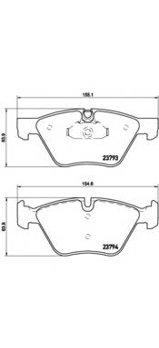 BREMBO P 06 057 Комплект гальмівних колодок,