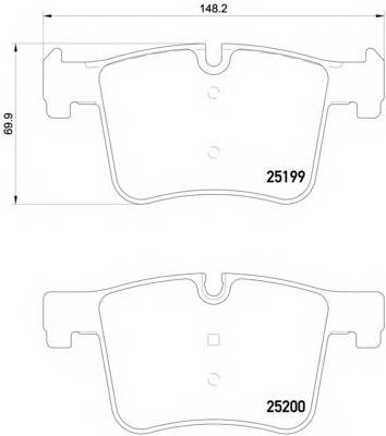 BREMBO P 06 075 Комплект гальмівних колодок,