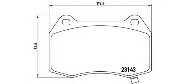 BREMBO P 09 003 Комплект гальмівних колодок,