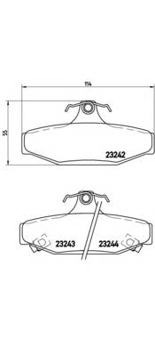 BREMBO P 15 004 Комплект гальмівних колодок,