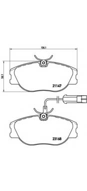 BREMBO P 23 066 Комплект гальмівних колодок,