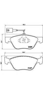 BREMBO P 23 077 Комплект гальмівних колодок,