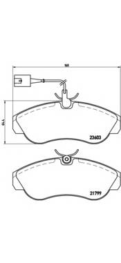 BREMBO P 23 084 Комплект гальмівних колодок,