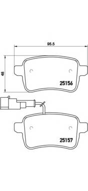 BREMBO P 23 133 Комплект гальмівних колодок,