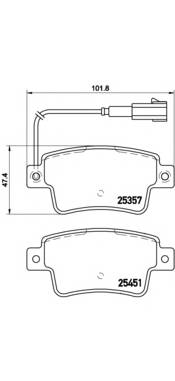 BREMBO P 23 142 Комплект гальмівних колодок,