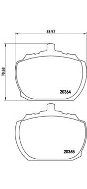 BREMBO P 24 004 Комплект гальмівних колодок,