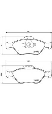 BREMBO P 24 055 Комплект гальмівних колодок,