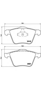 BREMBO P 24 077 Комплект тормозных колодок,