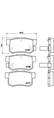 BREMBO P 28 022 Комплект тормозных колодок,