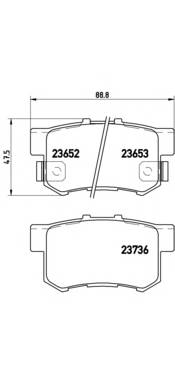 BREMBO P 28 039 Комплект гальмівних колодок,