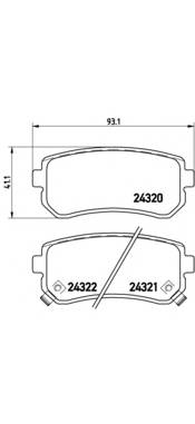 BREMBO P 30 025 Комплект гальмівних колодок,