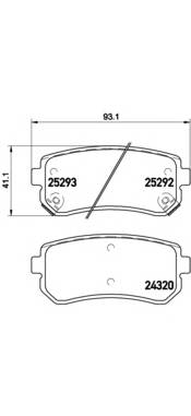 BREMBO P 30 051 Комплект тормозных колодок,