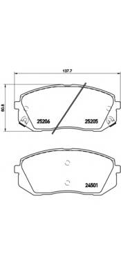 BREMBO P 30 056 Комплект тормозных колодок,