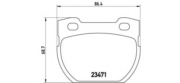 BREMBO P 44 006 Комплект тормозных колодок,