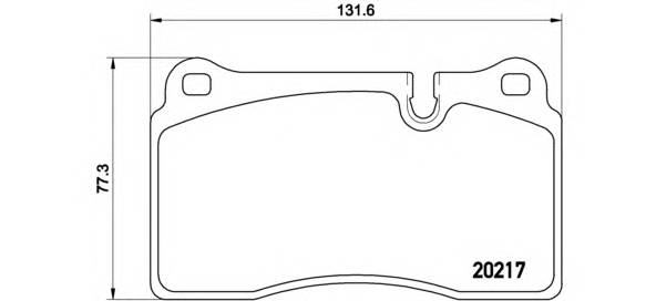 BREMBO P 44 018 Комплект гальмівних колодок,