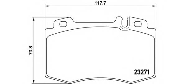 BREMBO P 50 041 Комплект гальмівних колодок,