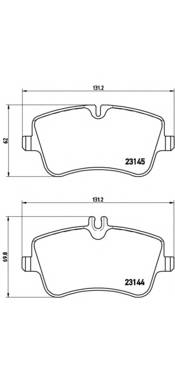 BREMBO P 50 045 Комплект гальмівних колодок,