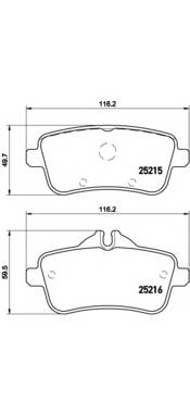 BREMBO P 50 099 Комплект тормозных колодок,