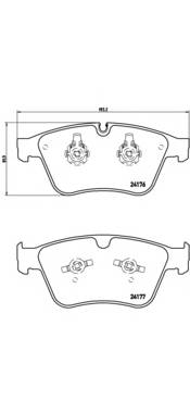 BREMBO P 50 105 Комплект гальмівних колодок,