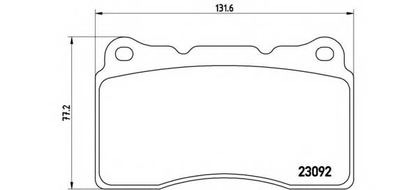 BREMBO P 54 040 Комплект тормозных колодок,