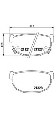 BREMBO P 56 010 Комплект тормозных колодок,