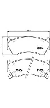 BREMBO P 56 033 Комплект гальмівних колодок,