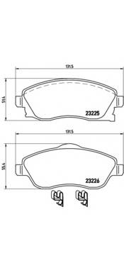 BREMBO P 59 036 Комплект гальмівних колодок,