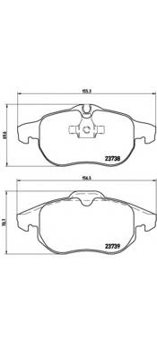 BREMBO P 59 043 Комплект гальмівних колодок,