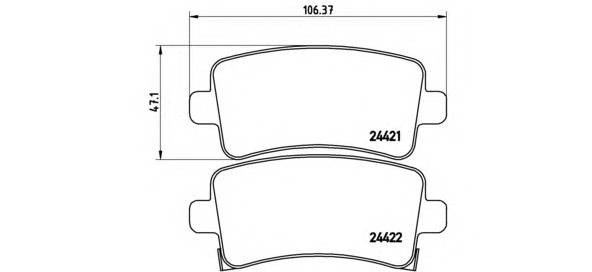 BREMBO P 59 059 Комплект гальмівних колодок,