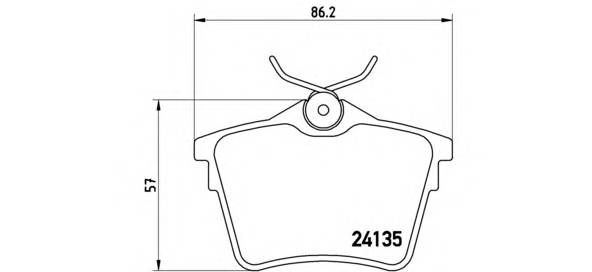 BREMBO P 61 079 Комплект гальмівних колодок,