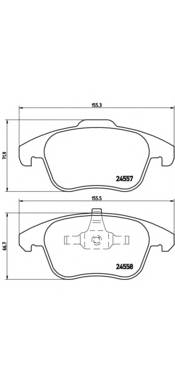 BREMBO P 61 086 Комплект гальмівних колодок,