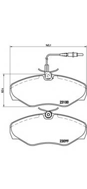 BREMBO P 68 026 Комплект гальмівних колодок,