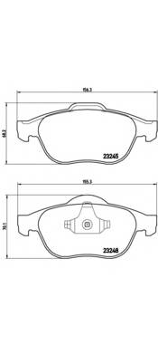 BREMBO P 68 032 Комплект гальмівних колодок,