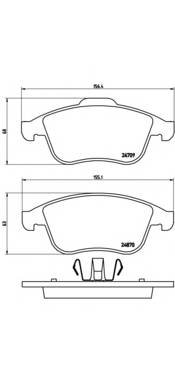 BREMBO P 68 045 Комплект тормозных колодок,