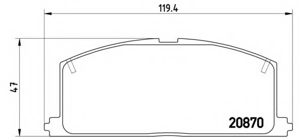 BREMBO P 83 011 Комплект гальмівних колодок,