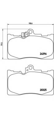 BREMBO P 83 072 Комплект тормозных колодок,