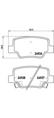 BREMBO P 83 114 Комплект тормозных колодок,